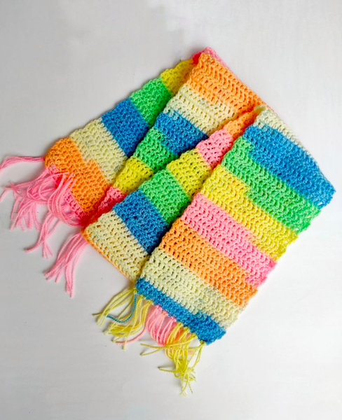 Soft Rainbow Winter Muffler