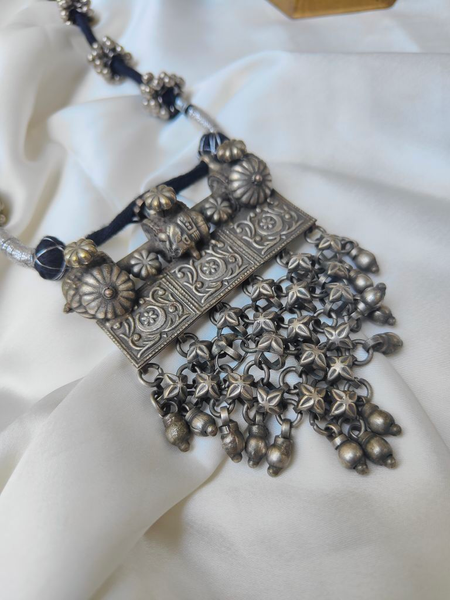 Shaya Tribal Necklace, Silver Replica Necklace, Banjara Necklace