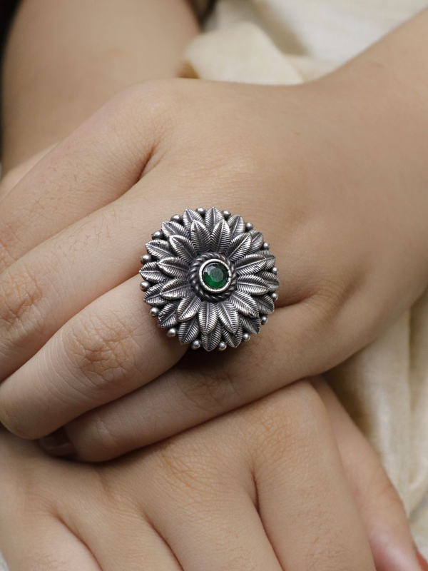 Handmade Brass Oxidized Silver look alike Everyday Casual wear