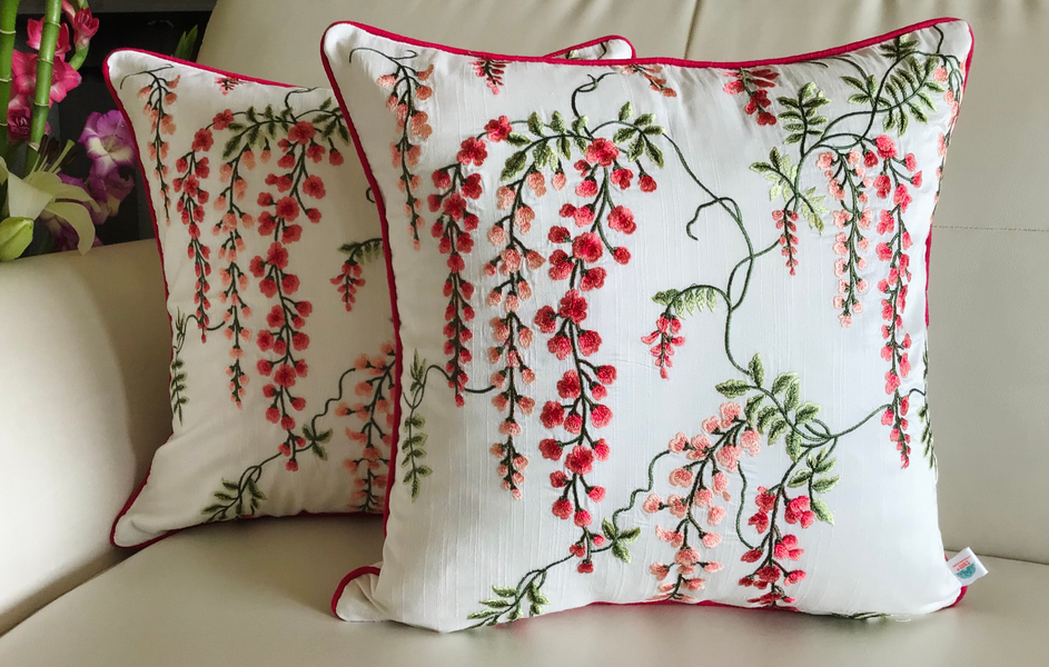 女性タレント Her lip to - HH Embroidery Cushion Cover Herrschners Catherine Pillow Cover Stamped Embroidery