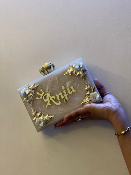 Anju Name Locket Customized Name Clutch Bag