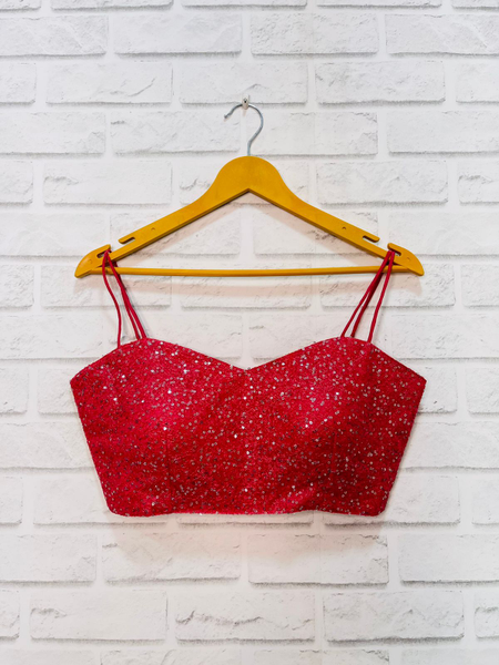 red sparkle blouse