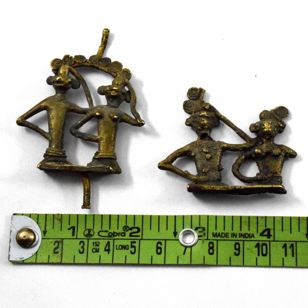 Antique Dhokra Art Tribal Brass Figures Ancient Rare Antique Tribal