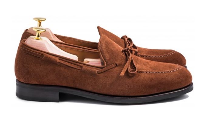 elephant TRIBAL SUEDE DOUBLE SOLE SHOES（Tan Suede Leather