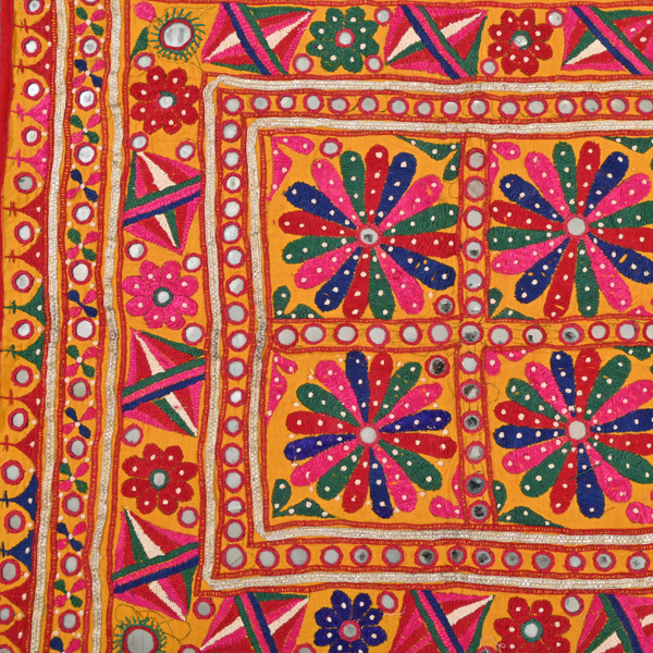 Antique Indian Gujarati Handmade Textile Wall hanging Boho Banjara