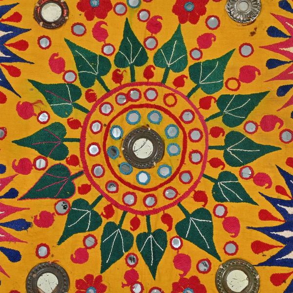 3.9*2.6 Feet Vintage Cotton Hand Embroidery Home Furniture