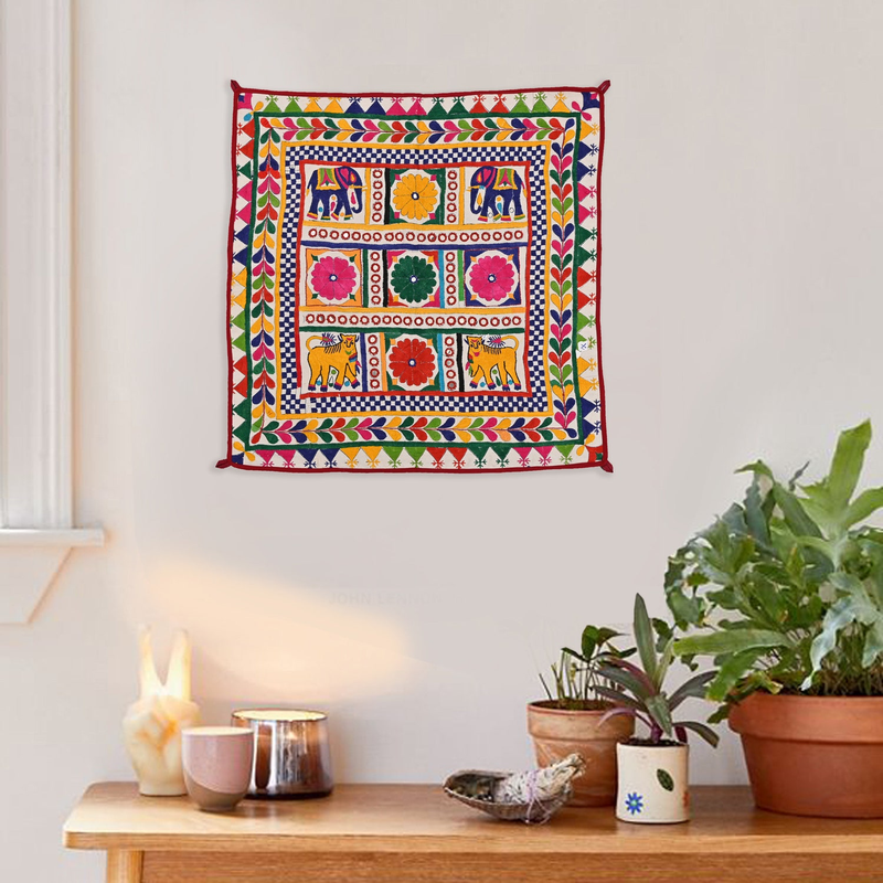 Gujarati Antique Indian Handmade Textile Wall hanging Banjara