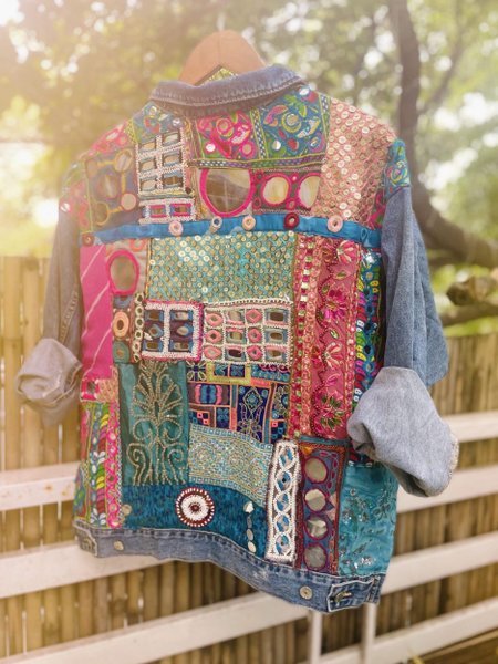 eaphi PATCHWORK EMBROIDERY LACE JACKET Eaphi PATCHWORK EMBROIDERY