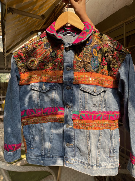 Floral Beaded Patchwork Jacket