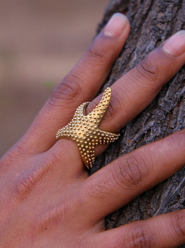 [韓国人気ジュエリー] nff starfish drop ring See44138f25a14d5d9c4663e24907a