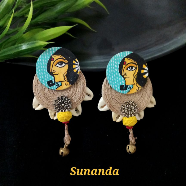 Ekani Sunanda Handmade Handpainted Quirky Earrings For Women