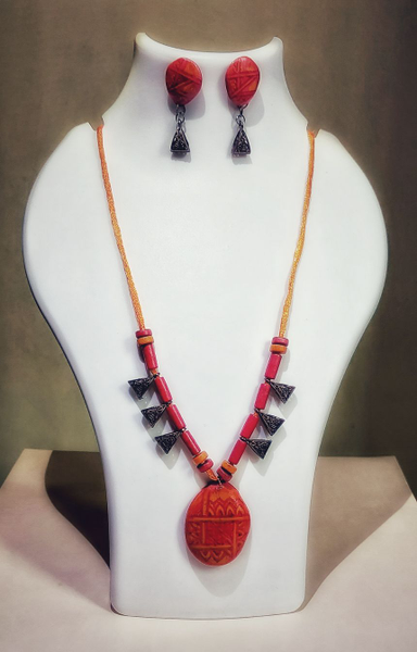 Orange beads for jewelry making shop