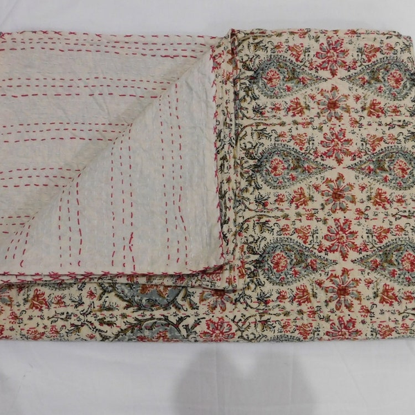Vintage Kantha Quilt Indian Kantha Quilt Kantha Bedcover Cotton