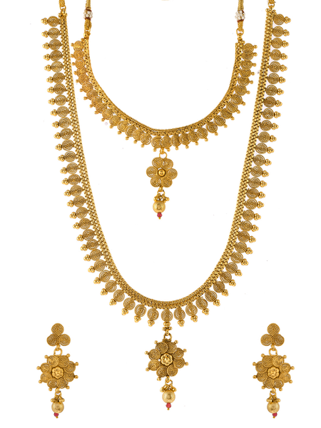 Gold plated Necklace Jewelry Set with Coin design