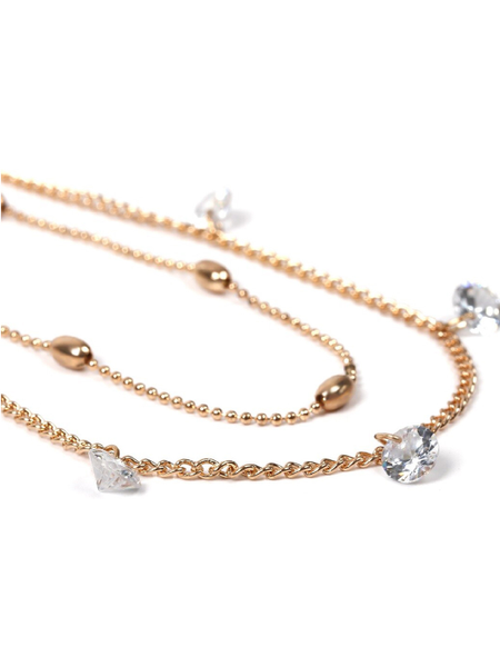 FindChic Dainty MAMA Necklace – 16" Layered Choker Necklace For Women, Platinum/Gold Plated With Gift Box