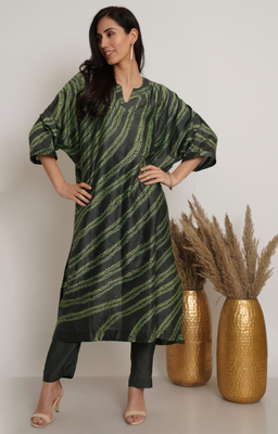 Pink - Shibori Tie-Dye Cotton Kaftan (Short) 96 main image 0