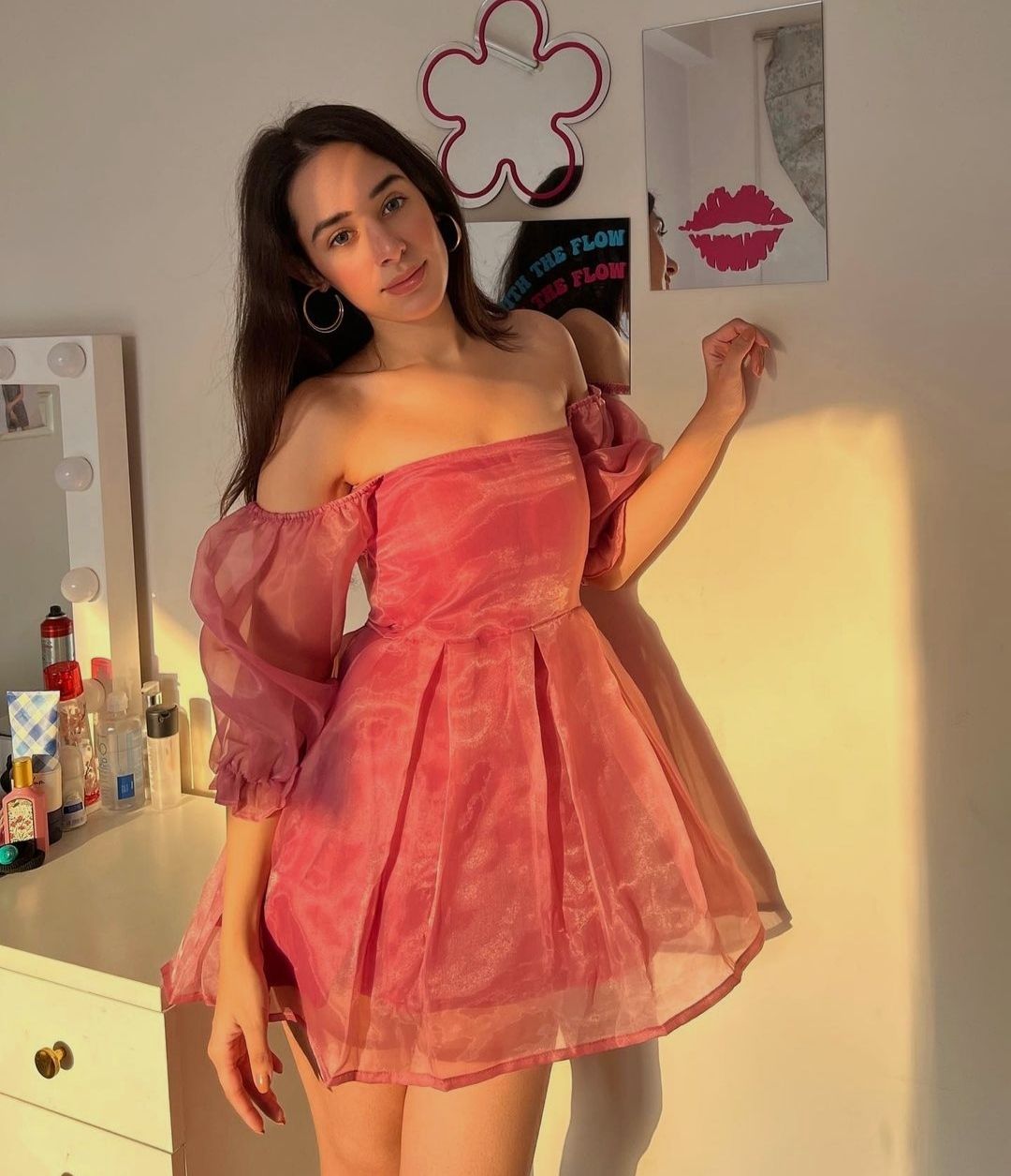 ワンピース overdue flair ORGANZA BALLOON MINI DRESS Mini organza Dress