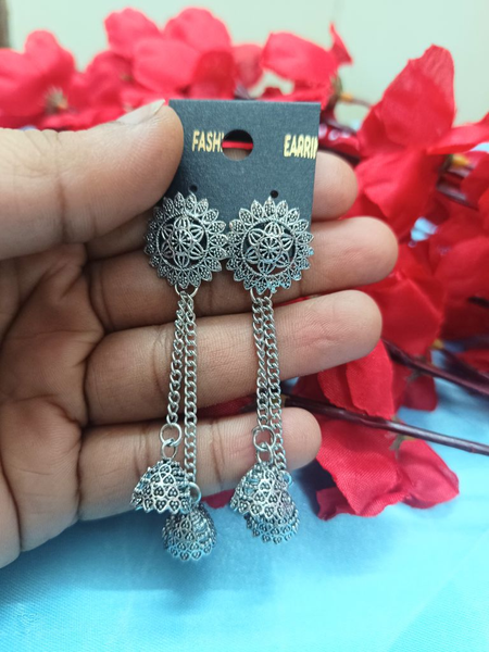 Small Oxidized Earrings Combo Of