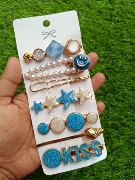 blue hair clips