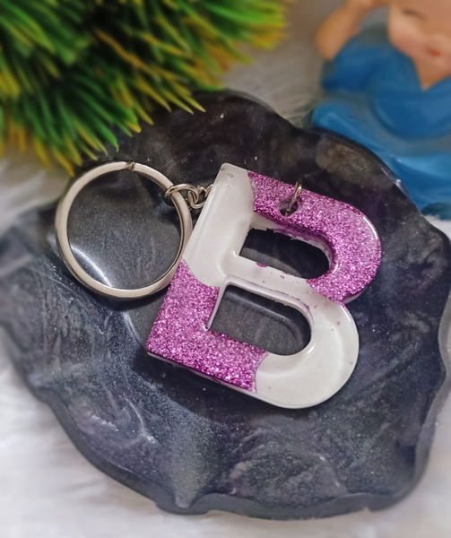 Resin Alphabet keychain B6