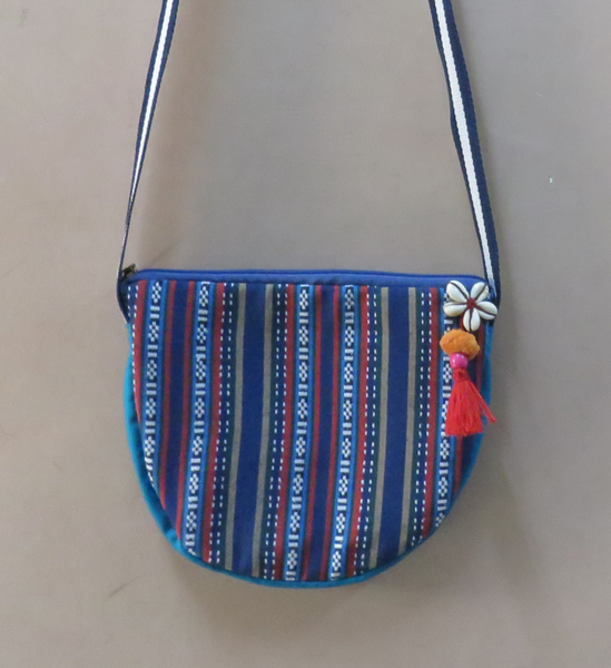 Cotton Sling Bag In Blue