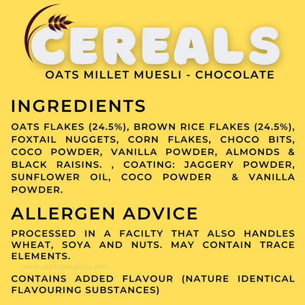 Born Reborn Chocolate Oats Muesli with Sweetness of Jaggery Breakfast
