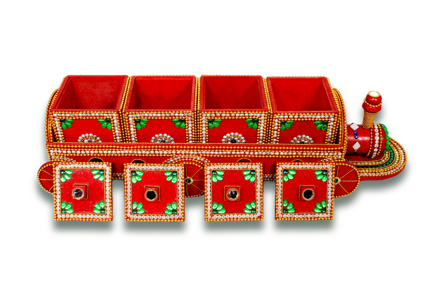 Rajwadi Crafted Train with Boxes | Dry Fruit Boxes | Dry Sweet Box