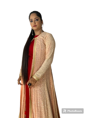 chicken fabric long dress