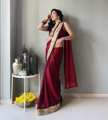 Women Onion Pink Heavy Rangoli Coding Sequence Salwar Suit main image 1