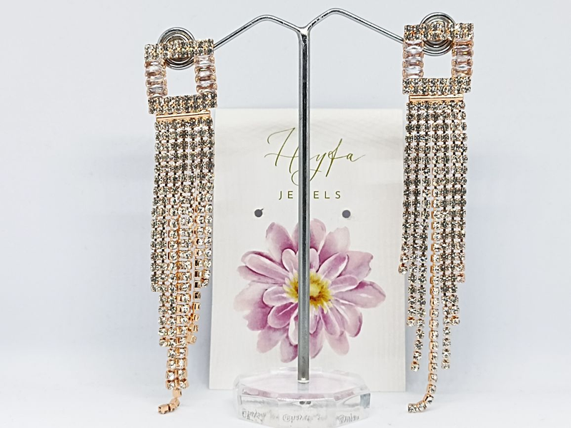 Stone Chain Tassel Earrings Black And Silver Tassel Earrings Sofia