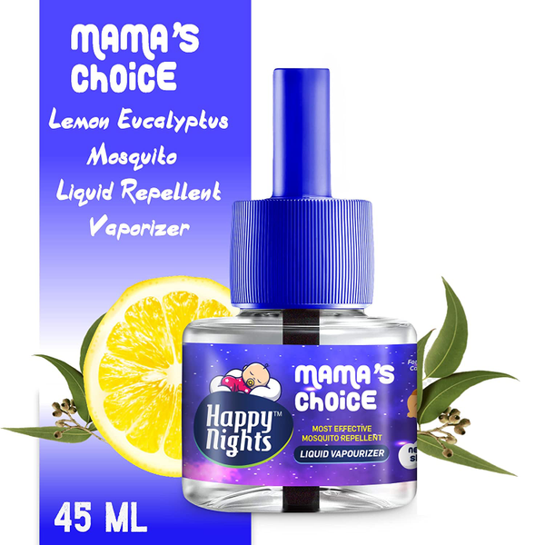 Happy Nights Lemon Eucalyptus Mosquito Repellent Refill, Mama’s Choice
