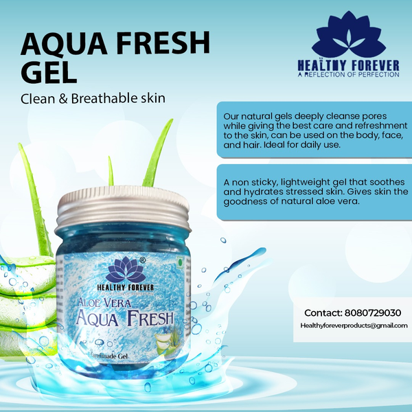 Healthy Forever Homemade Aqua Fresh Gel with Pure Aloe Vera