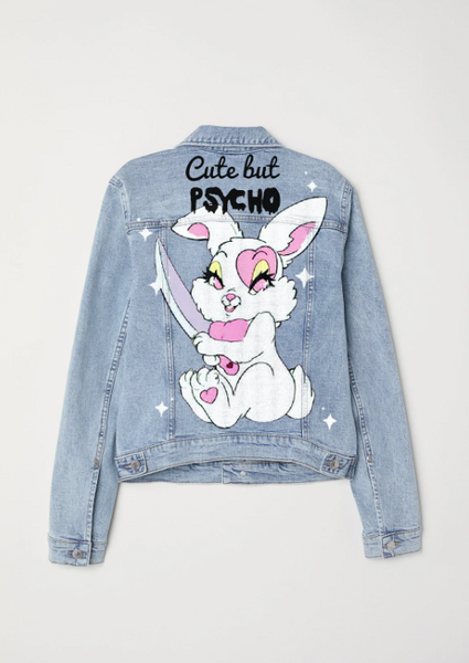 Embroidered Cute But Psycho Jacket Cute But Pyscho Embroidered