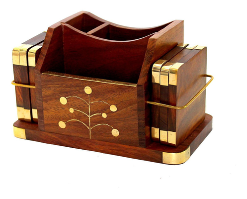 12 Pcs Foldable Wooden Trivet Set - 3 Sizes Tree Shape Hot Pads