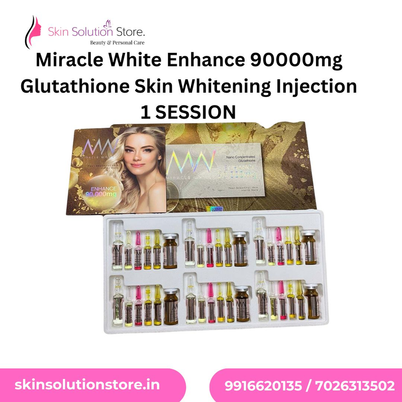miracle white enhance 90000mg glutathione injection Miracle White Enhance 90000mg Glutathione Skin Whitening Injection one  Session
