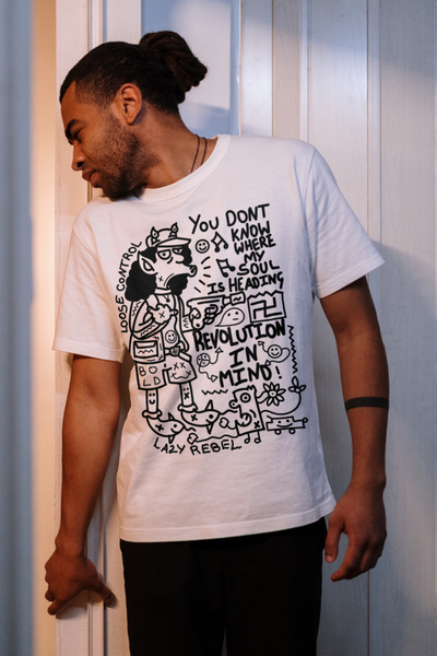 Unisex Streetwear style REVOLUTION IN MIND Hand drawn Doodle