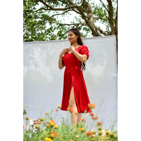 fitted lace wedding dress Red Hot Senorita Dress – Confettibird AS main image 1