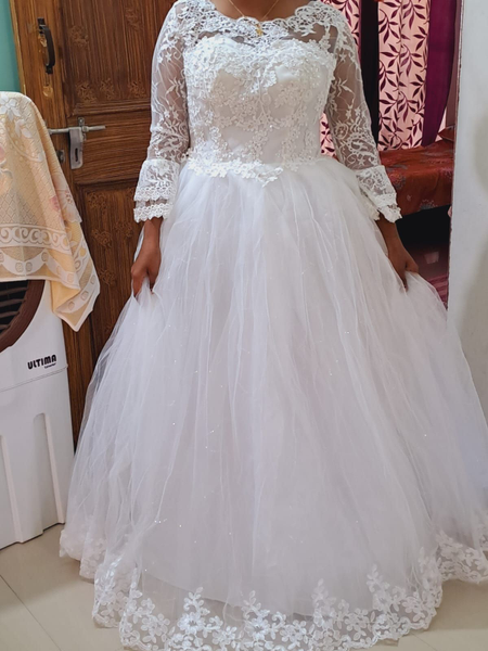 Wedding frocks white sales
