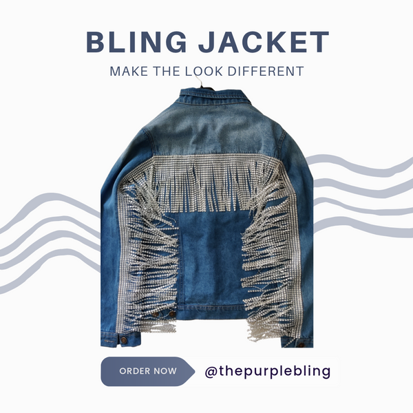 Rhinestone Fringe Jacket Rhinestone Blue Jean Jackets Rhinestone