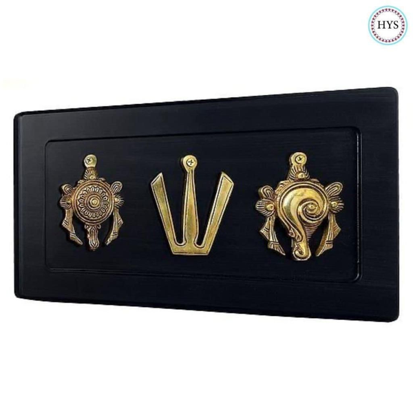 Artvarko Diya In Ottone Con Simboli Shankha E Chakra - Set Da 2 Pezzi Per Puja E Decorazione Religiosa - Altezza 10,6 Cm, Finitura Oro Lucido