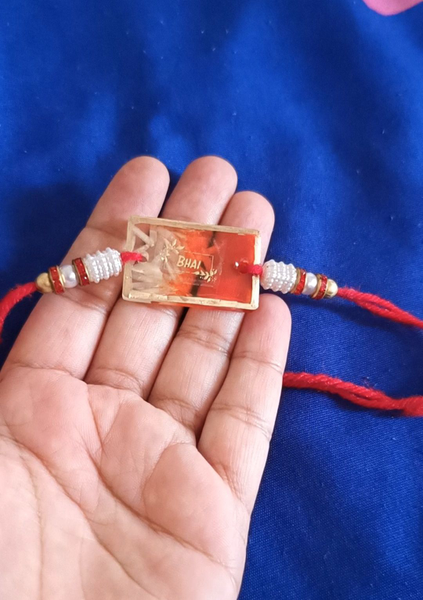 Resin Rakhi/ Roli Chawal Rakhi / Handmade/ Customised/ Photo Rakhi ...