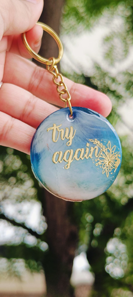 Resin Beach Theme Keychain/ Handmade/ Sea Art/ Beach Art