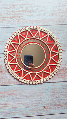 Lippan Mud Mirror Wall Panel DIY Kit - Lotus