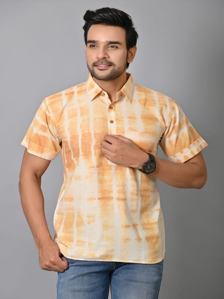 mens orange tie dye shirt