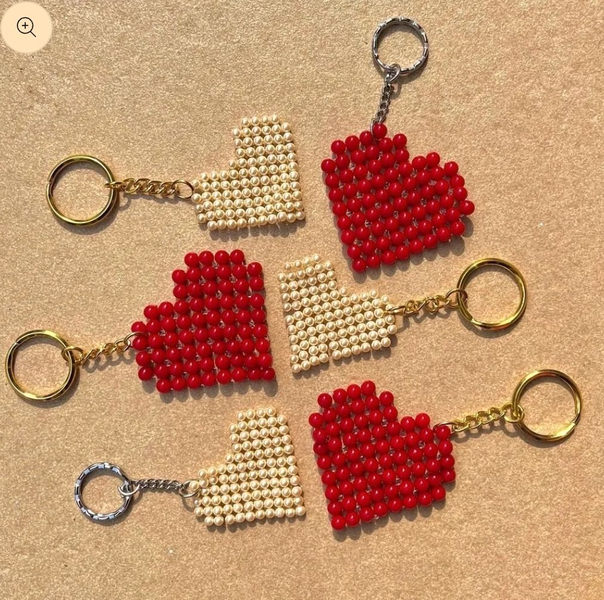 Pearl Heart Key Chain